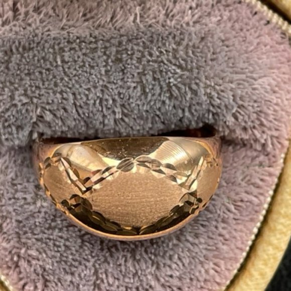 Jewelry - Vintage 14K gold ring polished & brushed gold